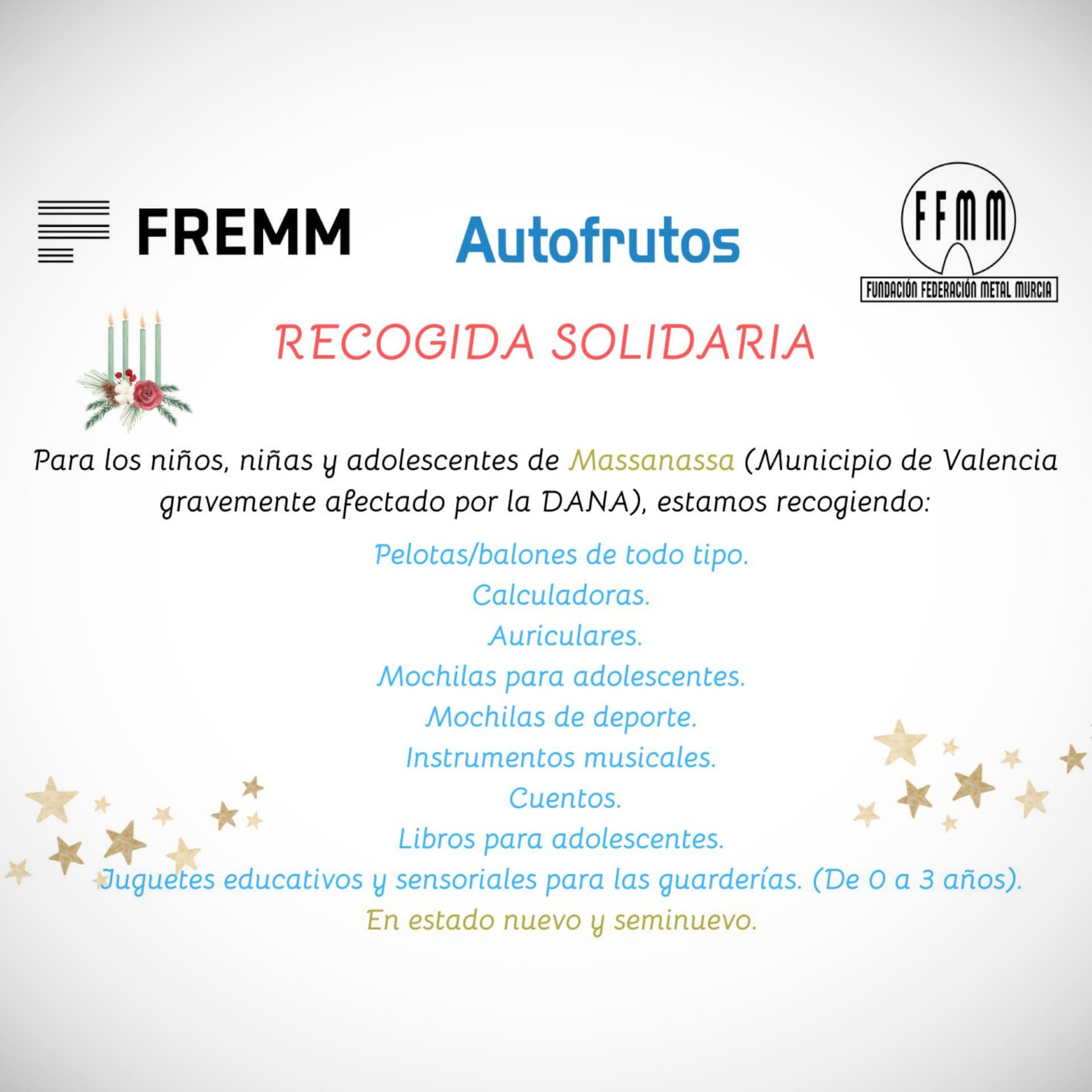 Descubre cómo Autofrutos apoya la recogida solidaria para niños y familias afectadas por la DANA en Massanassa