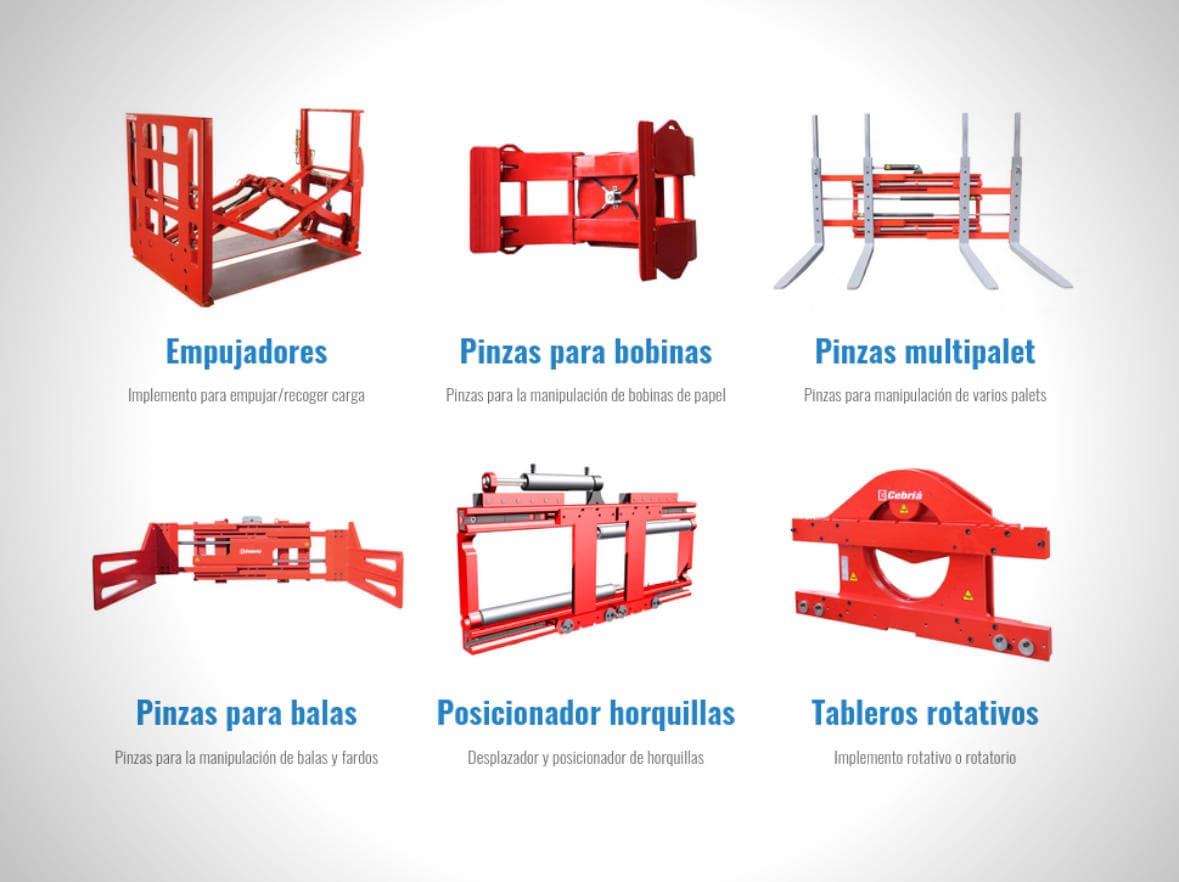 Implementos para carretillas elevadoras en Autofrutos Murcia