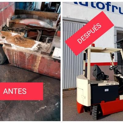 Restauración de carretilla elevadora por Autofrutos